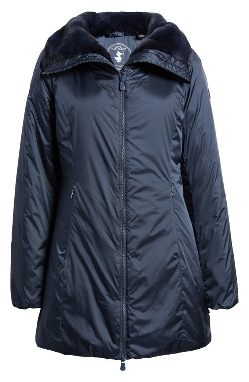 Save The Duck Caroly Water Repellent Coat in Night Blue 