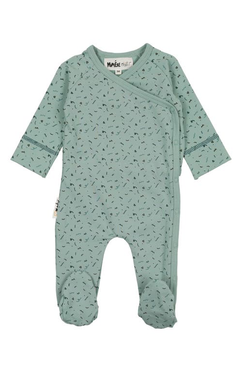 Manière Silly Squiggle Footie Aqua at Nordstrom,