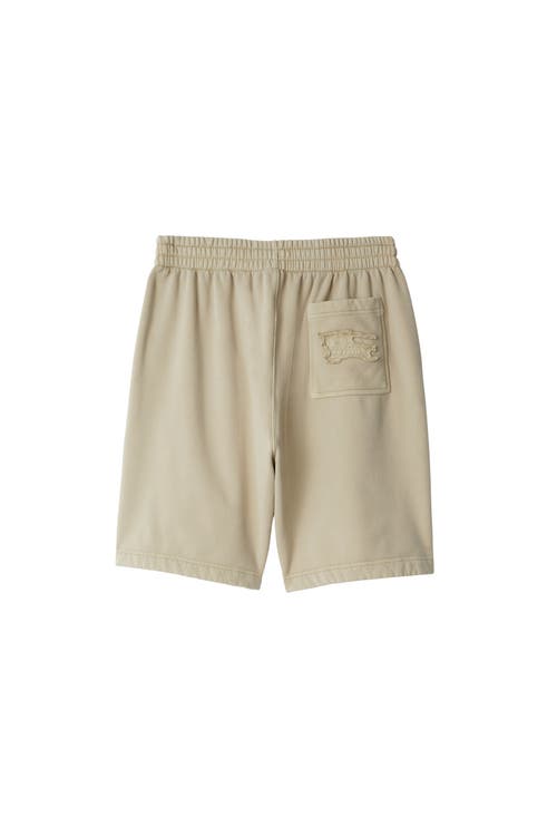 Shop Burberry Cotton Blend Shorts In Safari