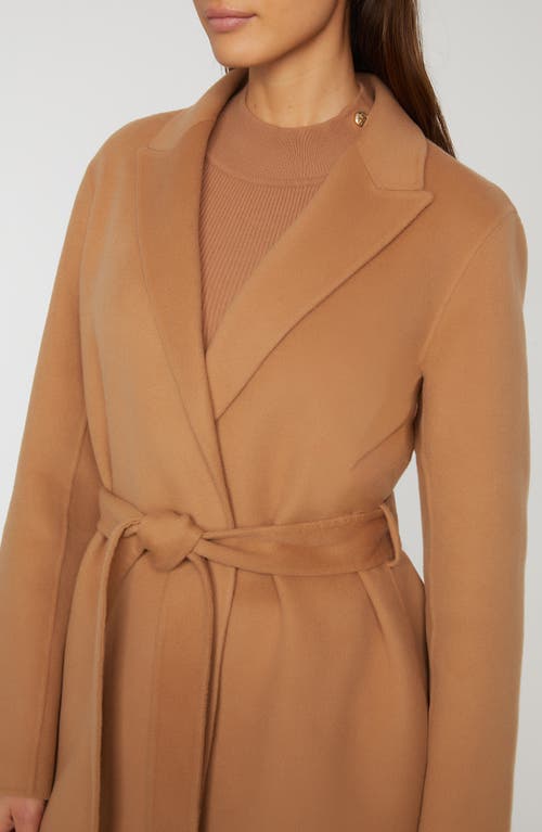Elie Tahari The Nora Wool Wrap Coat In Fossil Brown
