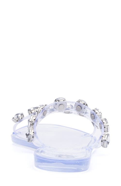 Shop New York And Company Chava Rhinestone Jelly Sandal In Clear