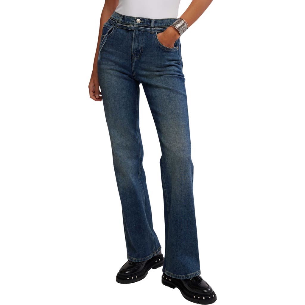 FREE PEOPLE FREE PEOPLE SABINE BELTED SLIM BOOTCUT JEANS