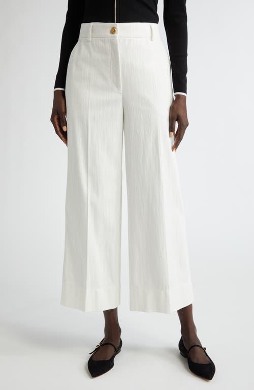 Akris punto Chiara Wide Leg Crop Jeans in Cream 