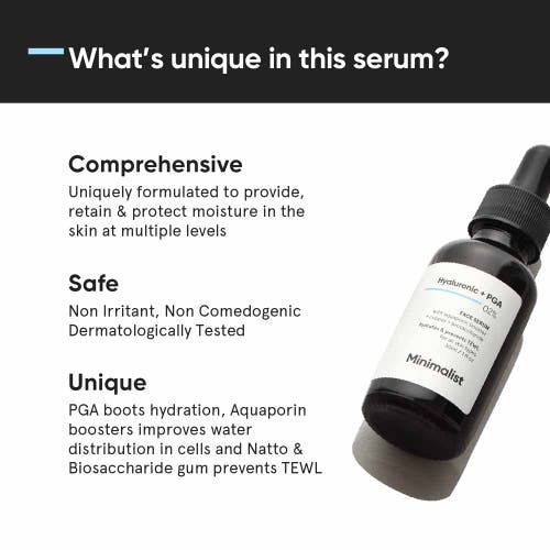 Shop Minimalist Hyaluronic + Pga 02% Face Serum