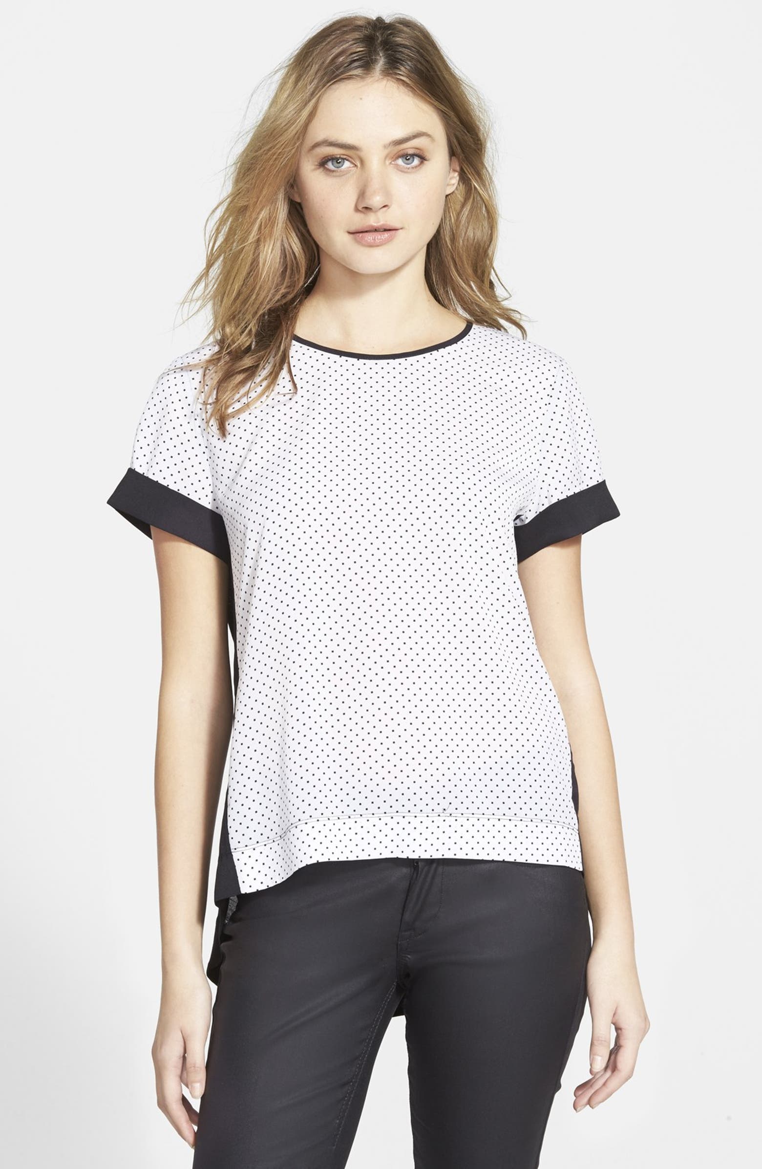 French Connection 'Polly Plains' Polka Dot Top (Online Only) | Nordstrom