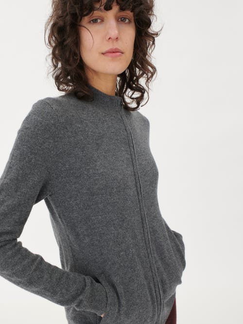 Shop Gobi Cashmere Full-zip Cashmere Cardigan In Plum Kitten