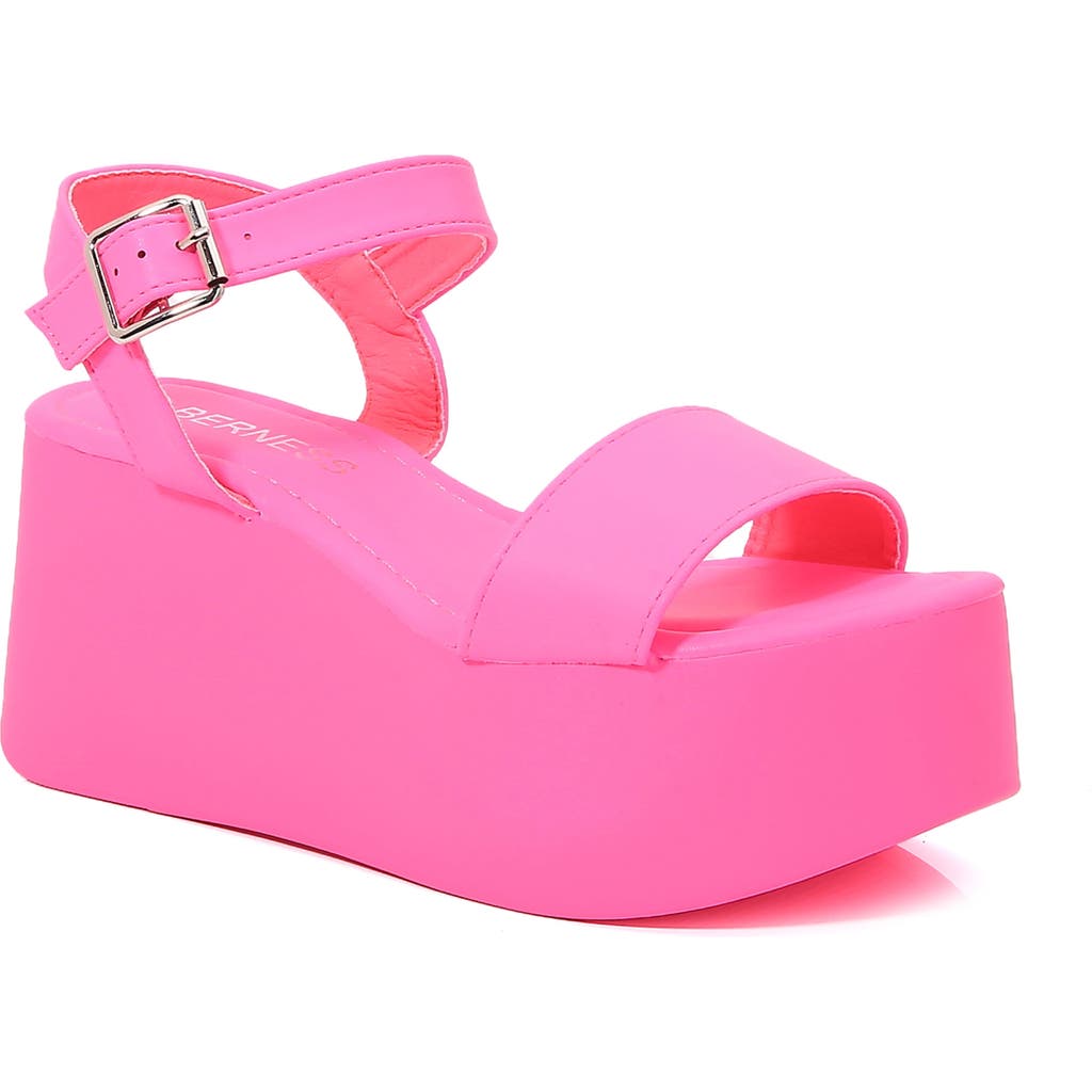 Berness Georgina Platform Sandal In Pink