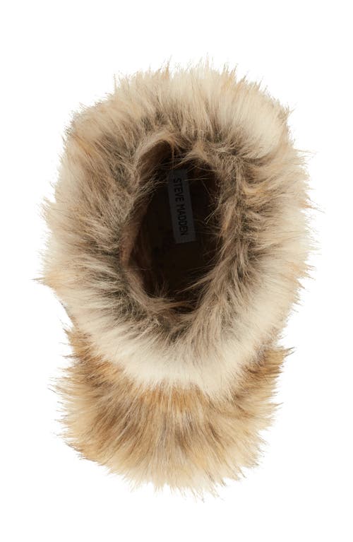 Shop Steve Madden Beastie Faux Fur Bootie In Tan/multi