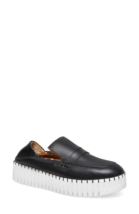 Silent D Bravo Platform Penny Loafer Trainer In Black ModeSens