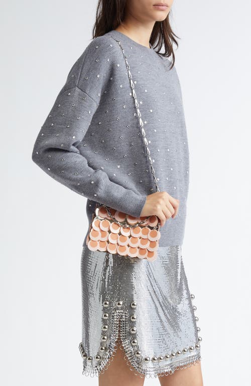 Shop Rabanne Paillette Shoulder Bag In Pink Gold/silver