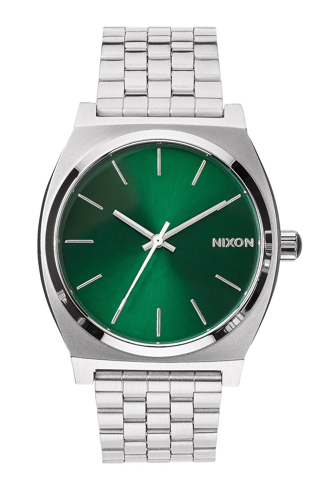 Nixon 'The Time Teller' Bracelet Watch, 37mm in Green Sunray Cover