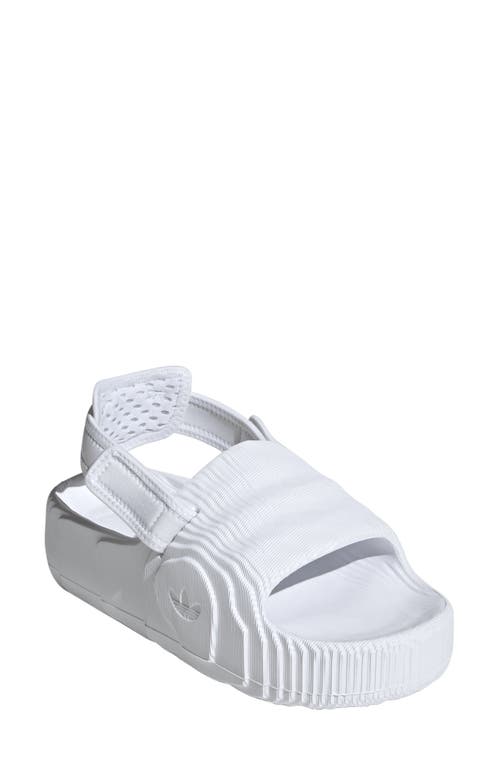 Shop Adidas Originals Adidas Adilette 22 Xlg Lifestyle Slingback Sandal In White/white/white