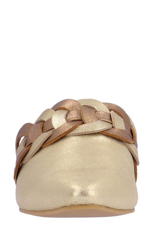 Shop L'amour Des Pieds Baruna Mule In Gold/bronze