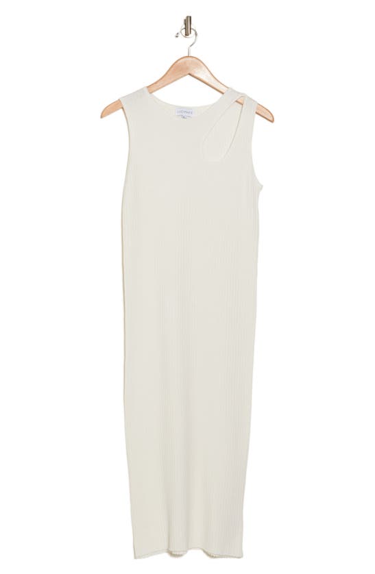 Shop Lucy Paris Taurus Knit Body-con Dress In Cream