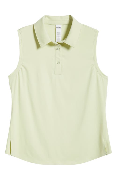 Shop Rhone Course To Court Sleeveless Polo In Lime Zest