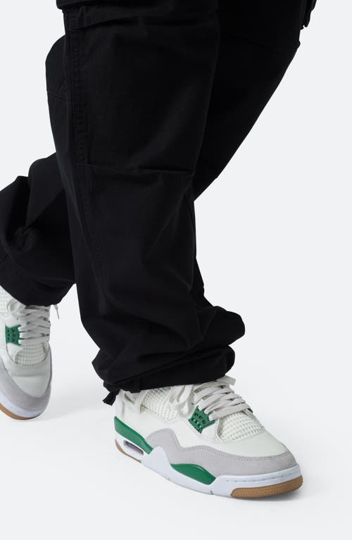 Mnml Ultra Baggy Cotton Cargo Pants In Black