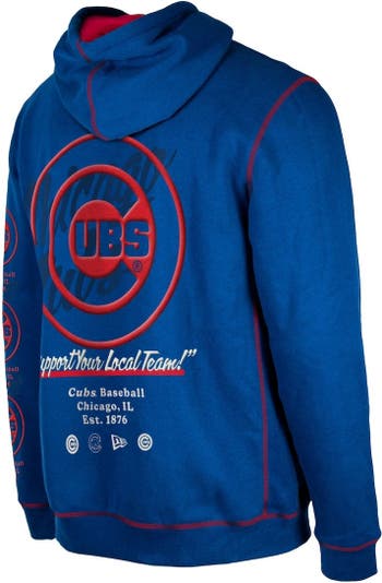 Chicago Cubs New Era Color Pack Team Front & Back Pullover Hoodie - Cream