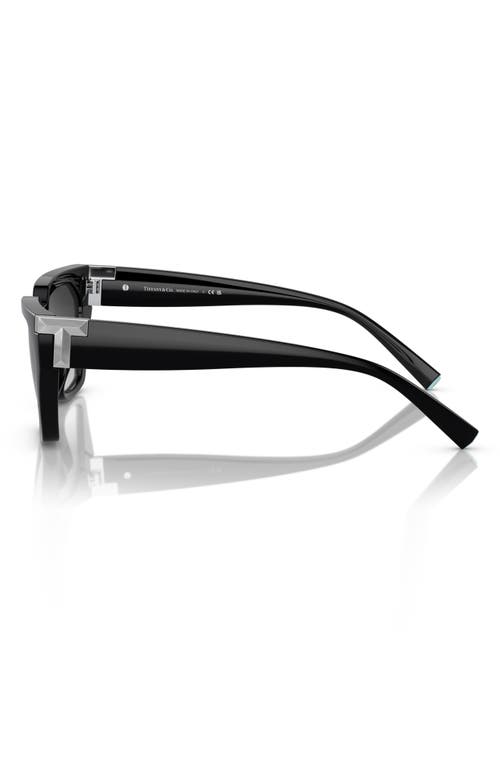 Tiffany & Co . 56mm Irregular Sunglasses In Black Grey