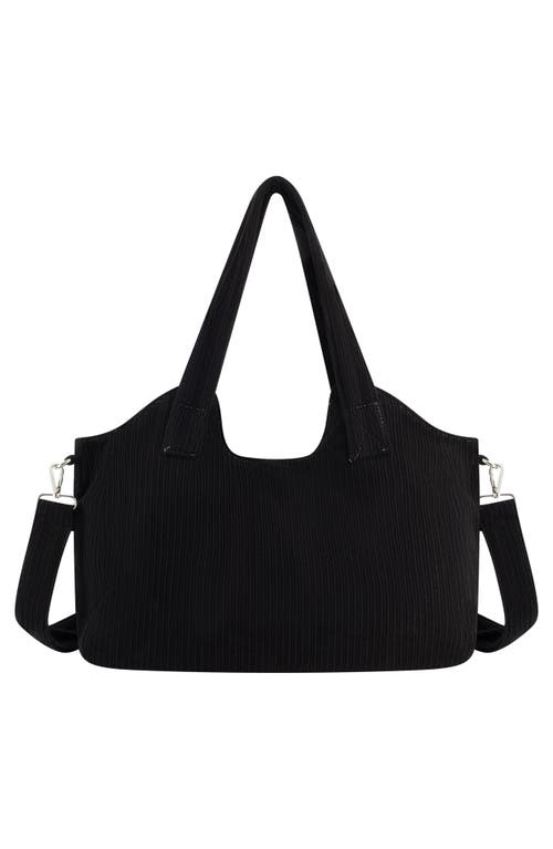 True Religion Brand Jeans Horseshoe Stitch Corduroy Satchel In Black