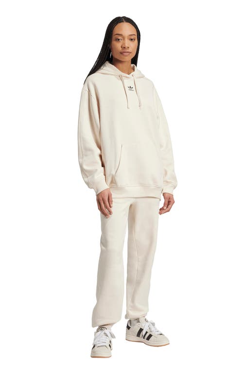 Shop Adidas Originals Adidas Trefoil Essentials Oversized Lifestyle Hoodie In Wonder White