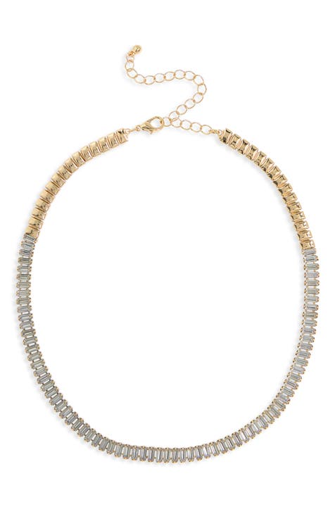 Baguette Crystal Collar Necklace