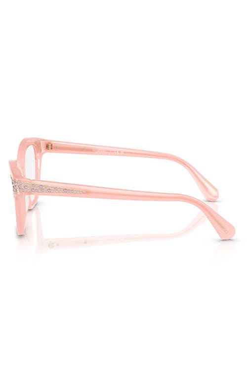 Swarovski 54mm Cat Eye Optical Glasses In Milky Pink