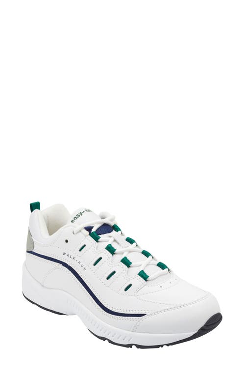UPC 029005565833 product image for Easy Spirit Romy Sneaker in White/Navy Leather at Nordstrom, Size 7.5 | upcitemdb.com