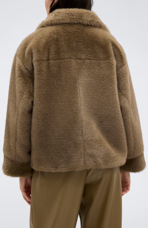 Shop Kenneth Cole Faux Fur Jacket In Wheatgrass