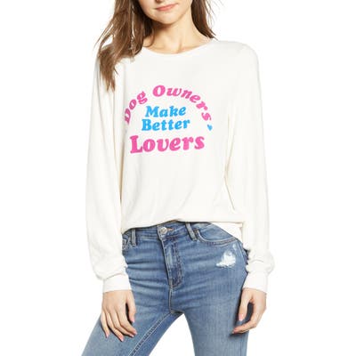 Wildfox Baggy Beach Jumper - Better Lovers Pullover, White