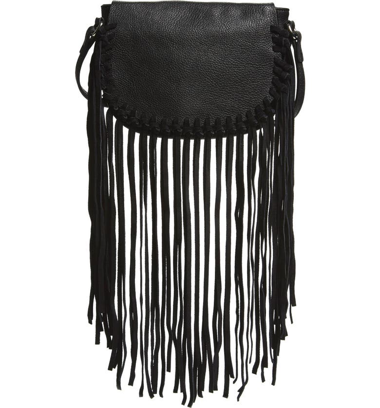 Street Level Fringe Faux Leather Crossbody Bag Nordstrom Fringe Faux Leather Crossbody Bag