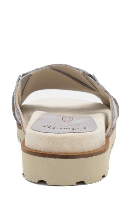 Amalfi By Rangoni Barolo Platform Slide Sandal In Fog Tiffany