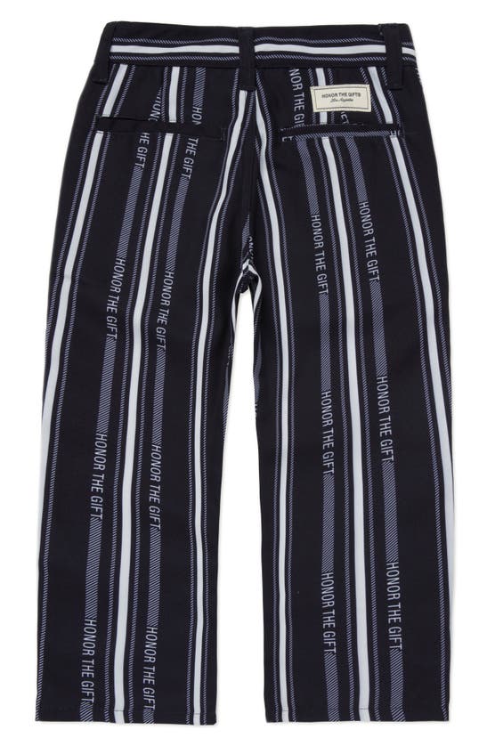 Shop Honor The Gift Kids' Logo Stripe Pants In Black