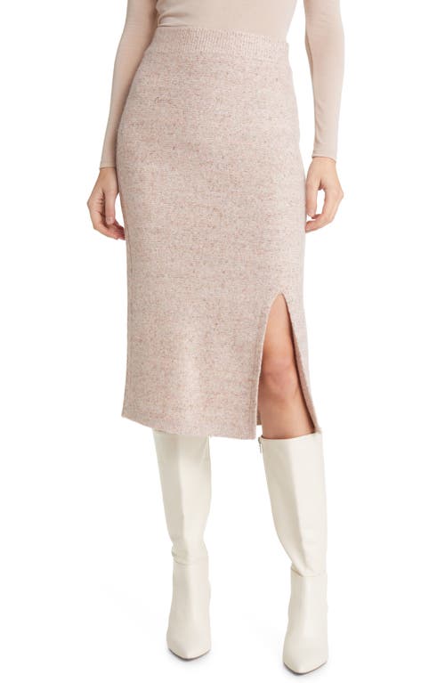 Club Monaco Slit Sweater Skirt in Pink Multi