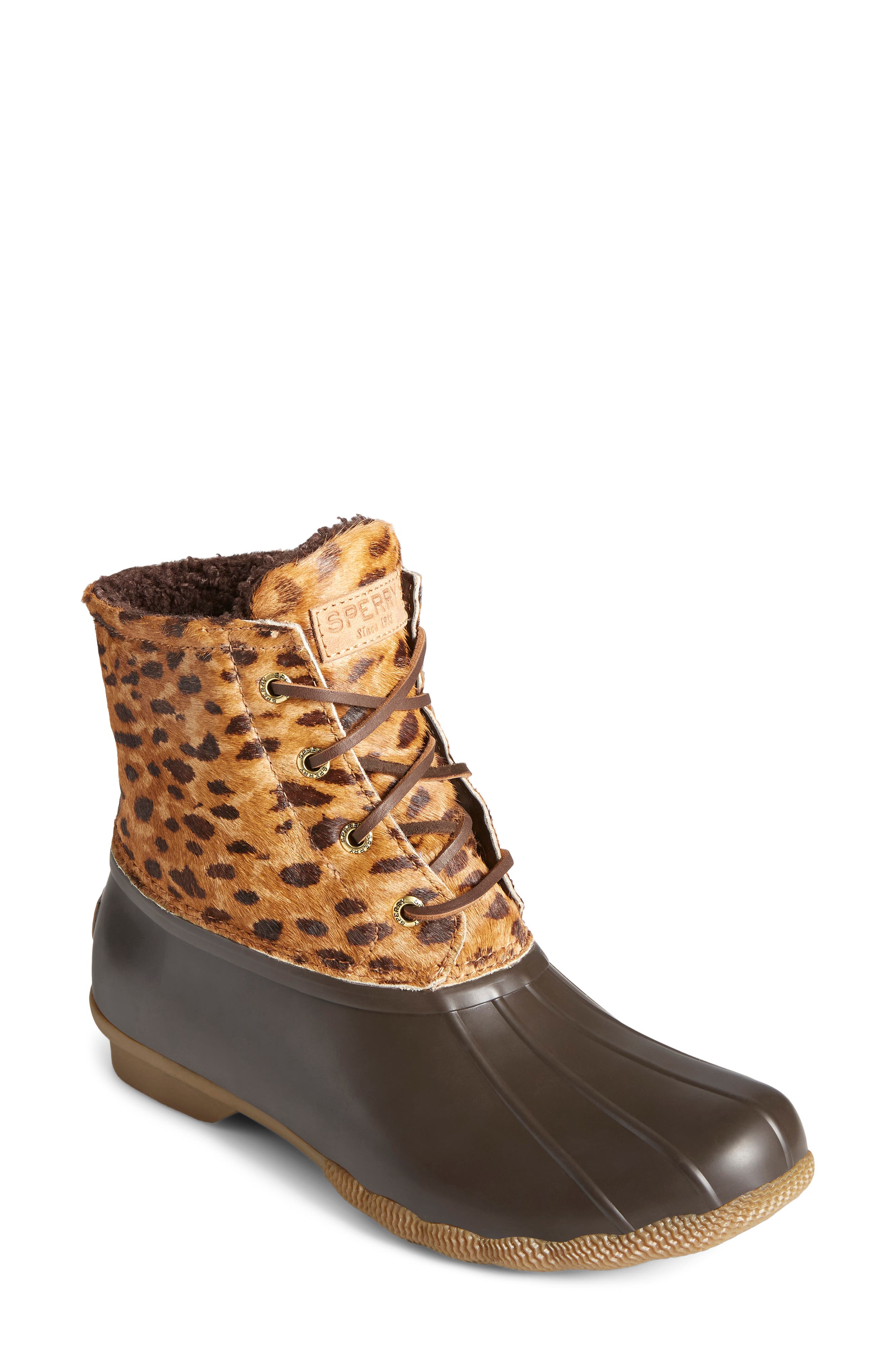 cheetah sperry boots