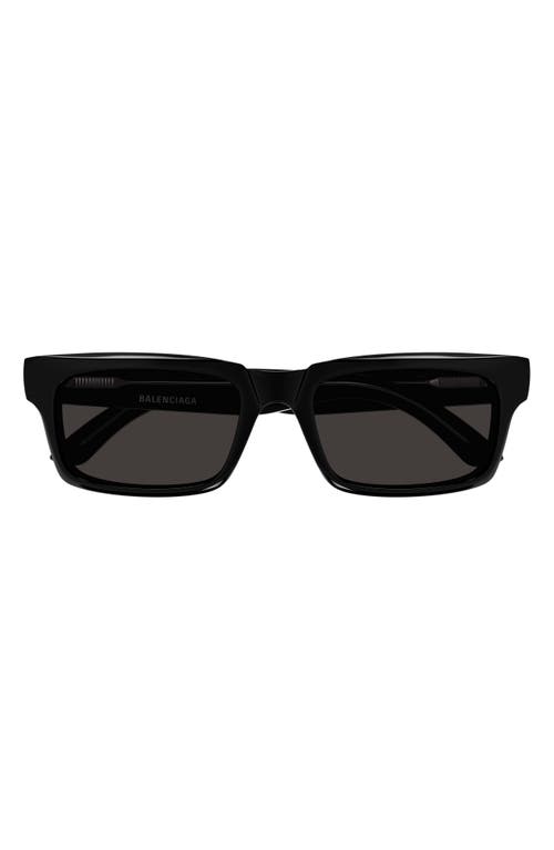 Balenciaga 55mm Rectangular Sunglasses in Black at Nordstrom