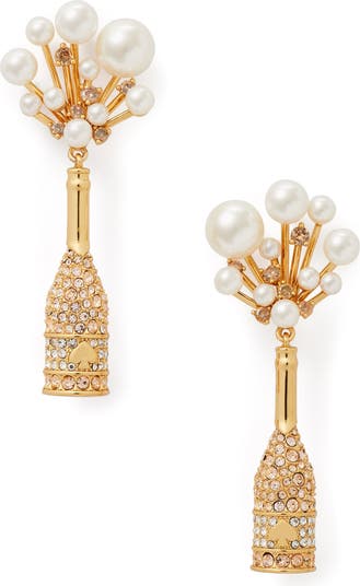 Kate spade 2025 champagne bottle earrings
