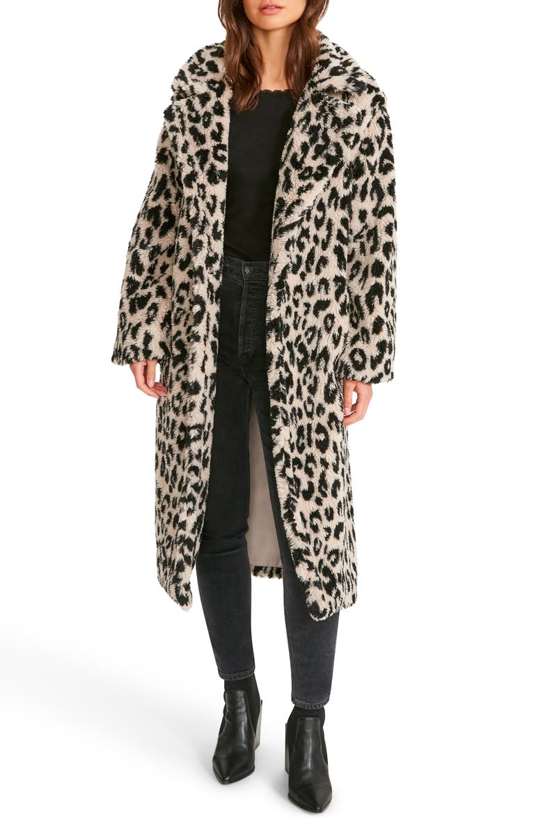 BB Dakota by Steve Madden Purr Patrol Faux Fur Coat, Main, color, 