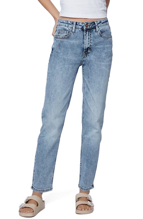 HINT OF BLU High Waist Straight Leg Jeans in Splash Blue Light