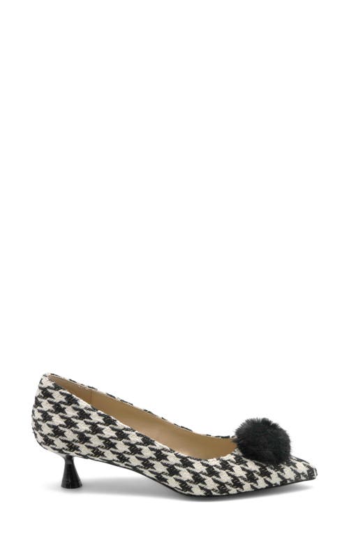 Shop Charles By Charles David Amon Pointed Toe Kitten Heel Pump In Black White