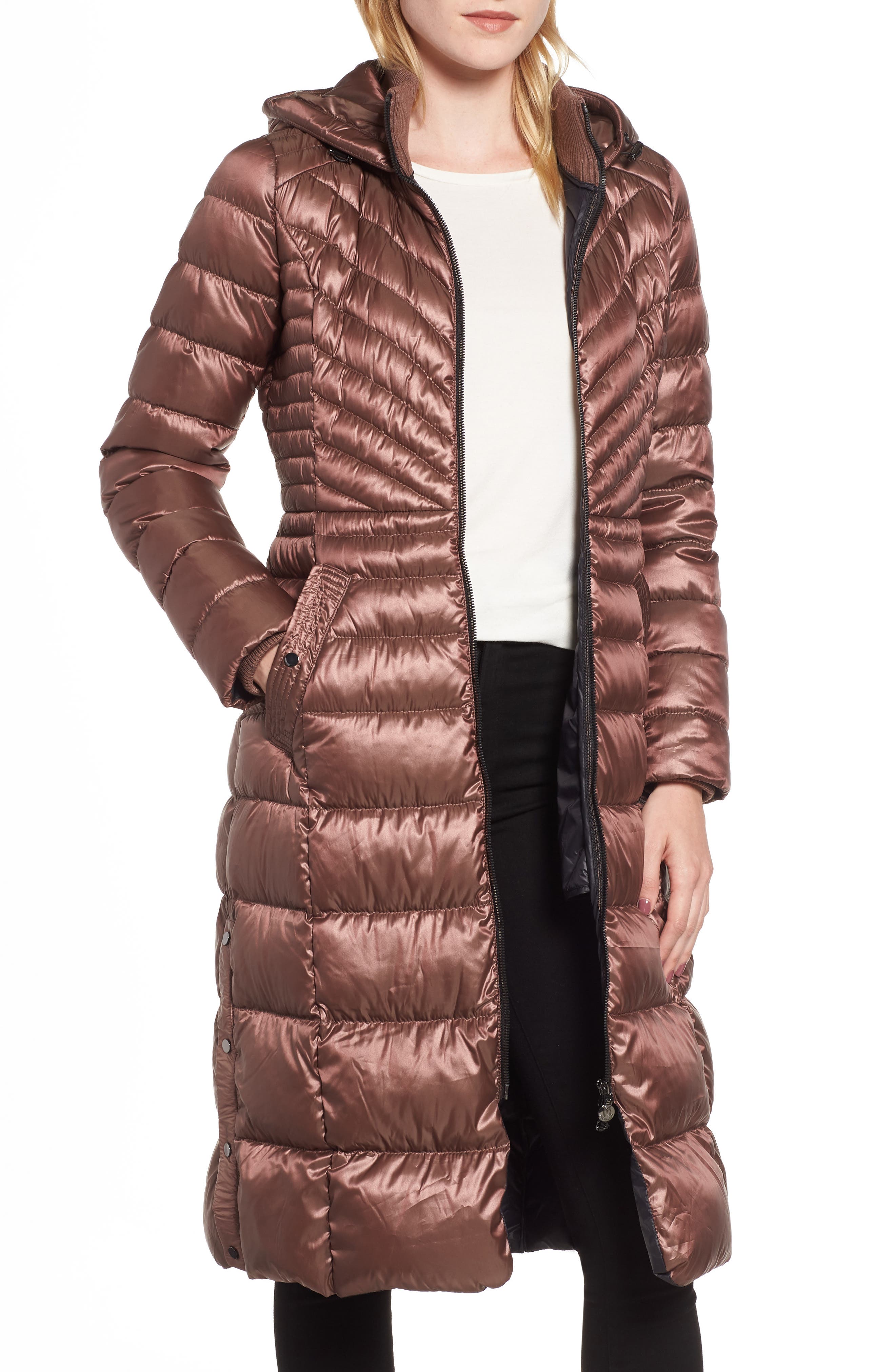 bernardo long puffer coat