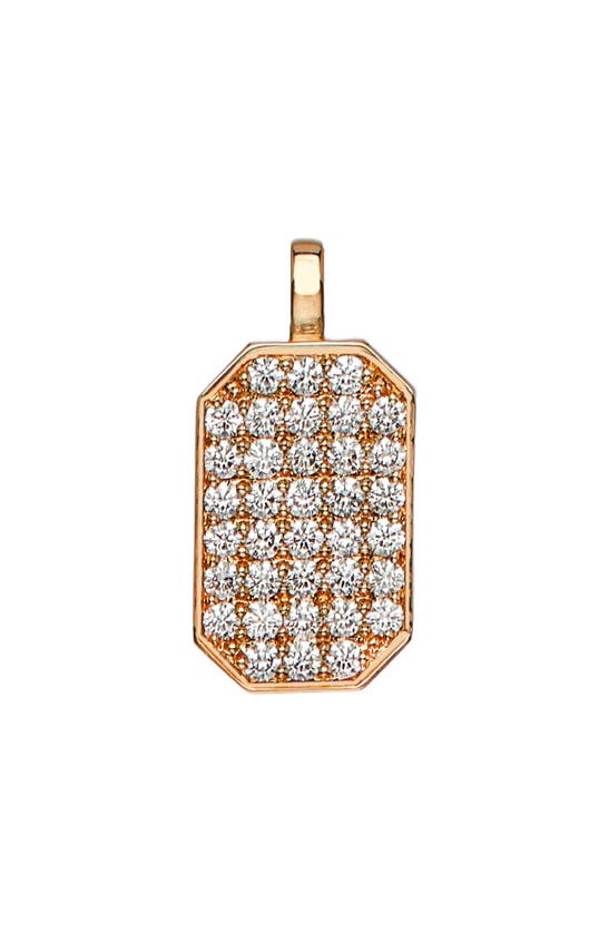 Sethi Couture Pavé Diamond Tag Pendant In 18k Rg