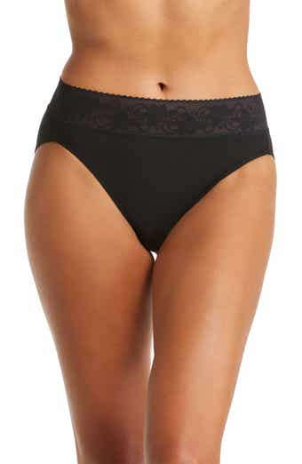 Wacoal Women's B-Smooth Hi-Cut Panty, Black/White/Naturally Nude X-Large