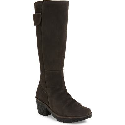 Fly London Waki Knee High Boot, Grey