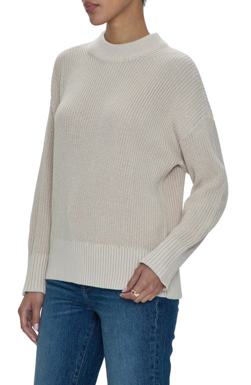 Shop Pistola Eve Cotton Mock Neck Sweater In Dove