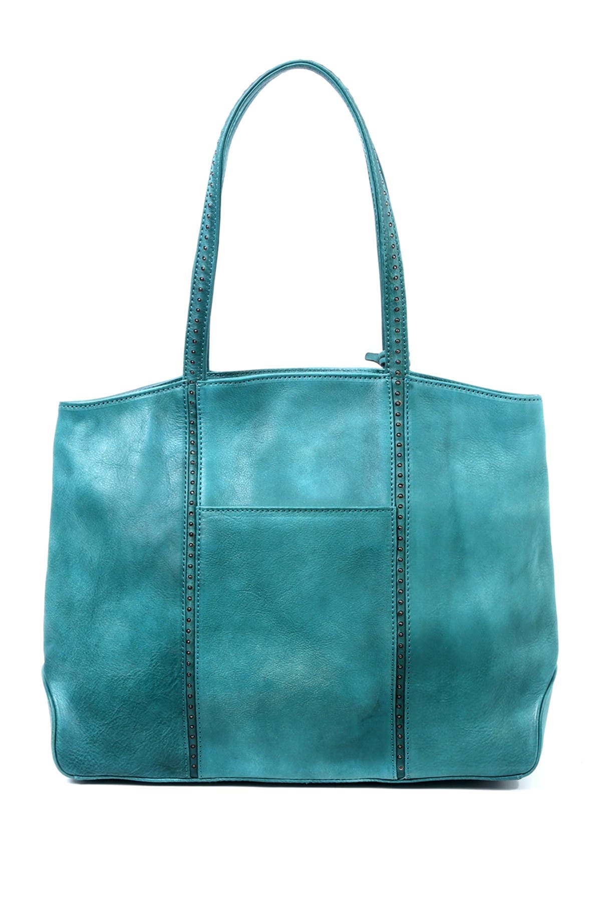 Old Trend Dancing Bamboo Leather Tote Bag In Turquoise/aqua