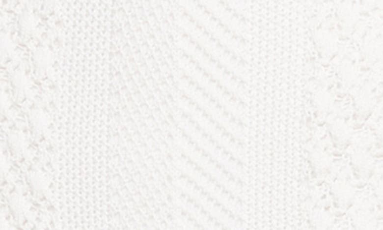 Vince Sleeveless Macrame Sweater Midi Dress In Gesso