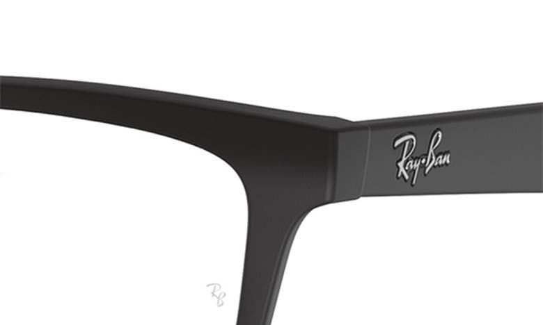 Shop Ray Ban Ray-ban 55mm Square Optical Glasses In Matte Black