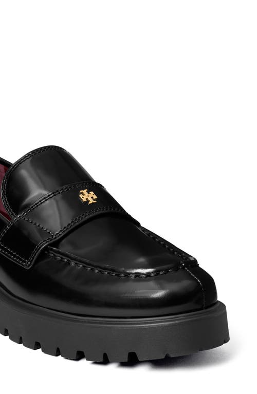 Shop Tory Burch Classic Platform Lug Sole Loafer In Perfect Black