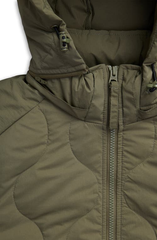 Shop Alpha Industries Lightweight Quilted Water Resistant Down Jacket In Green