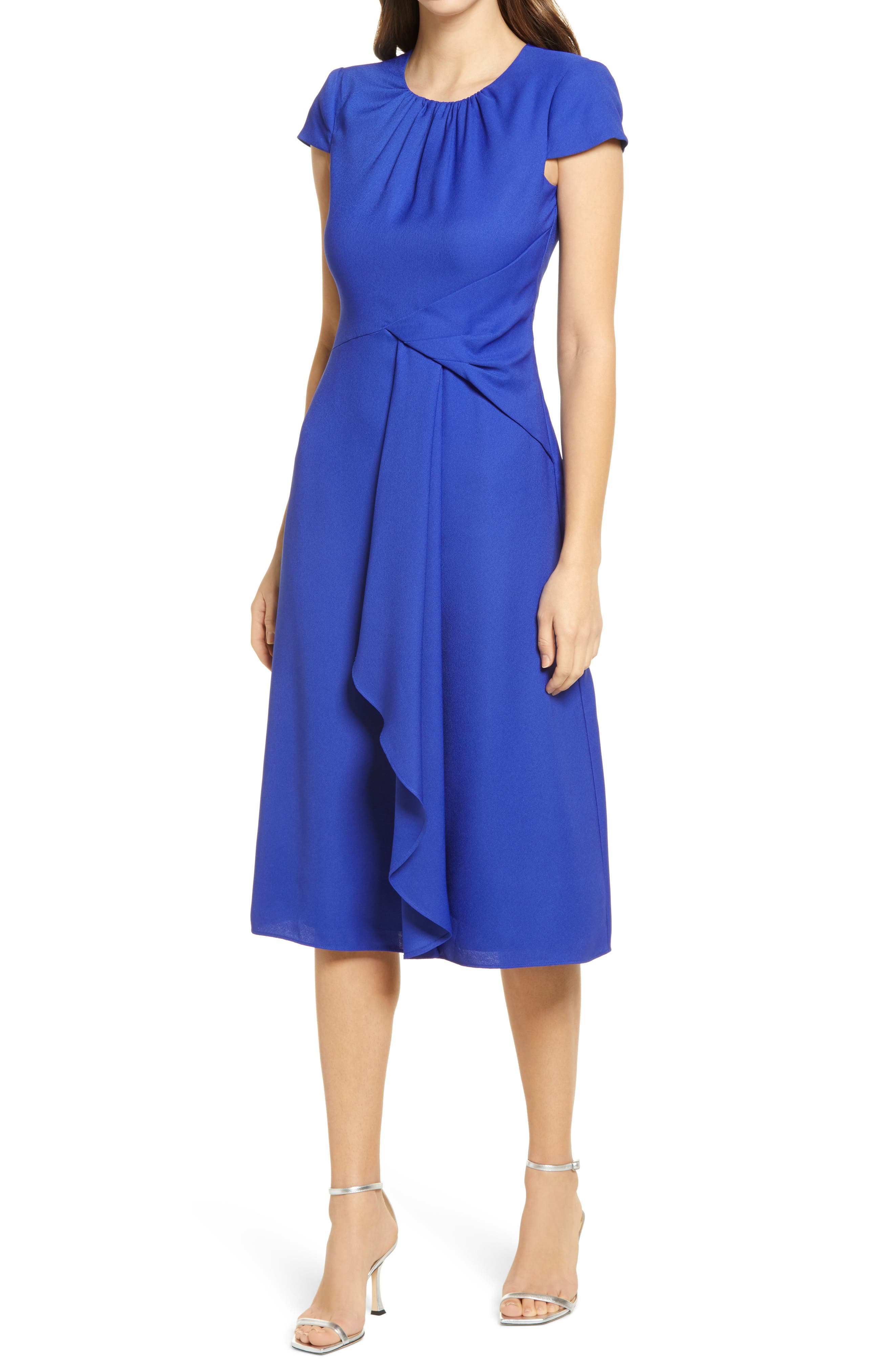 cobalt blue dress casual